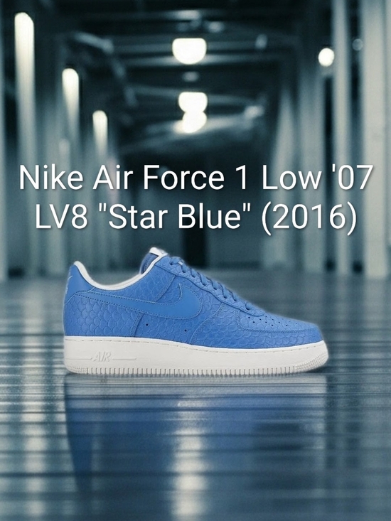 Nike Other - Nike Air Force 1 Low '07 LV8 Rare "Star Blue" (2016) Mens 10.5 Womens 12 EUC
